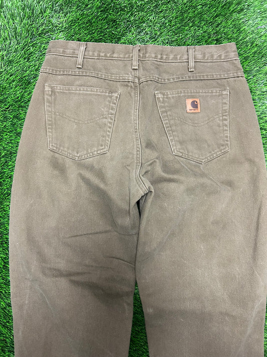 2004 Vintage Carhartt Flannel Lined Ivy Jeans (36 x 30)