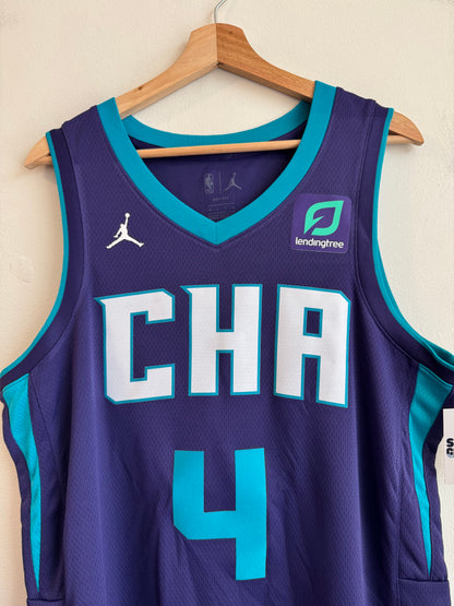 2019 Charlotte Hornets Devonte Graham Jordan Swingman Purple Jersey (L)