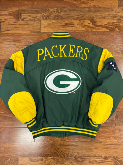 90s Green Bay Packers Nutmeg Puffer Jacket (M)
