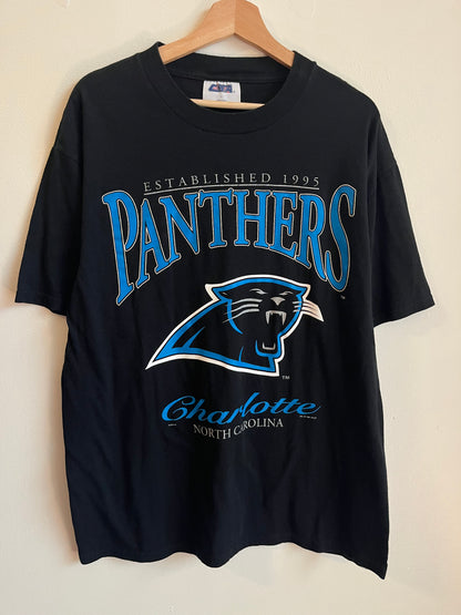 1997 Carolina Panthers CSA Charlotte NC Black Tee (L)