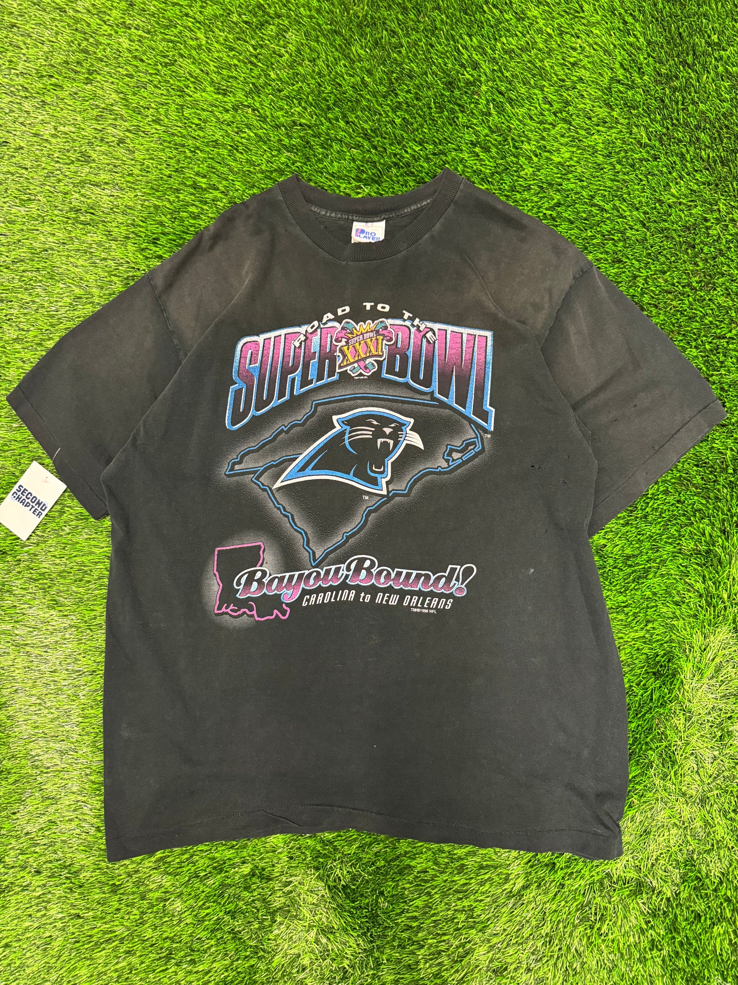 1996 Carolina Panthers Road To The Super Bowl Tee (XXL)