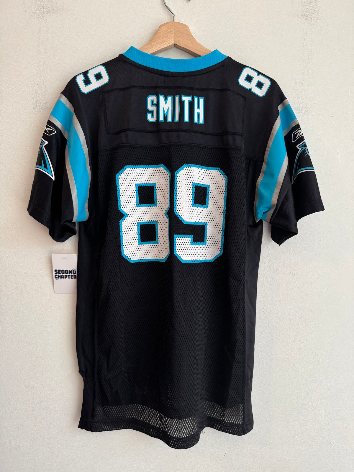 00s Carolina Panthers Steve Smith Reebok Home Jersey (Youth XL)