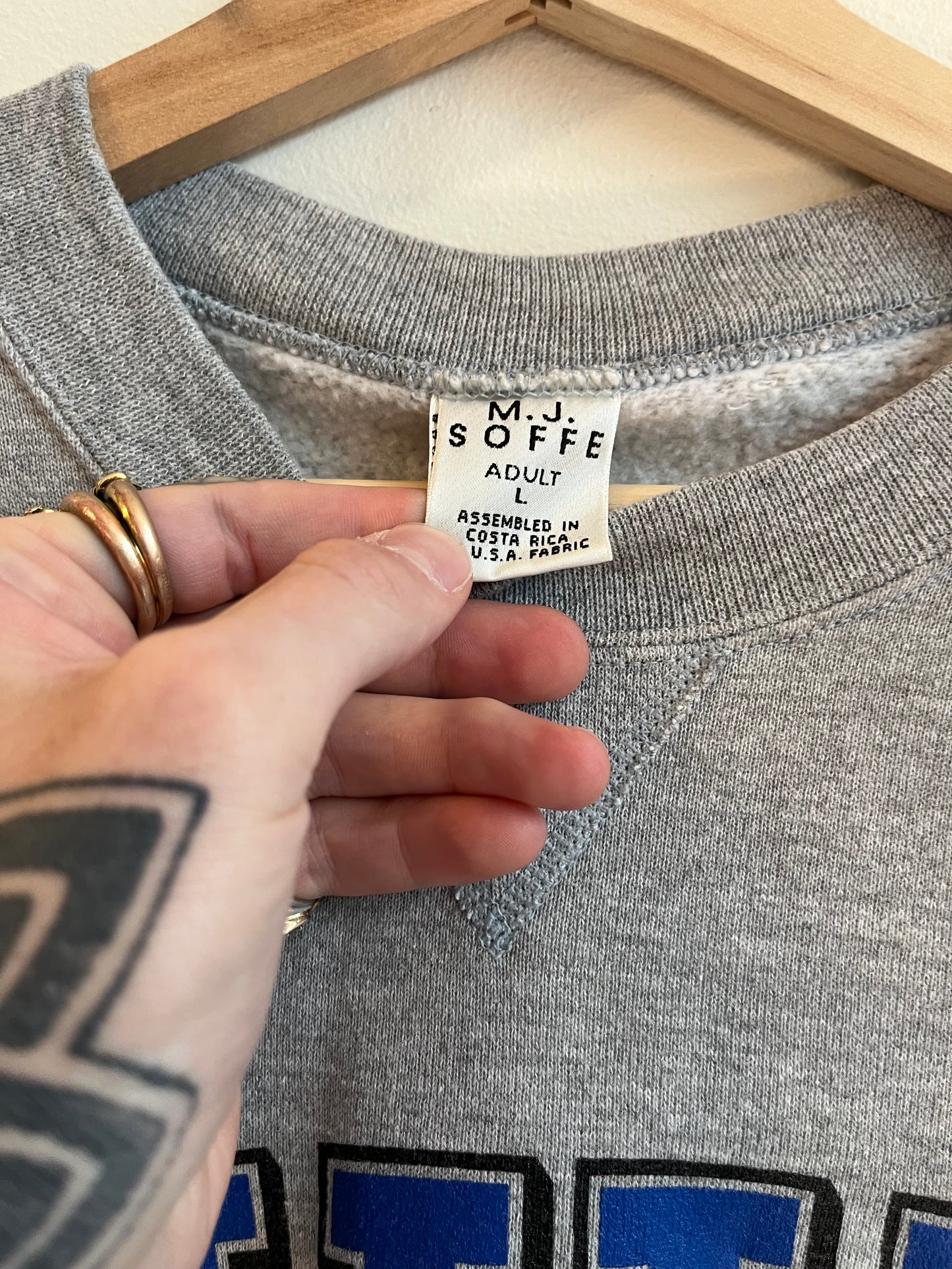 00s Duke University MJ Soffe Grey Crewneck (L)