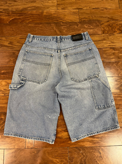 00s Webs Baggy Distressed Jean Shorts (34)