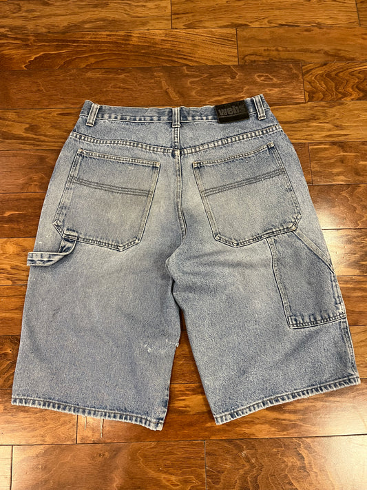 00s Webs Baggy Distressed Jean Shorts (34)