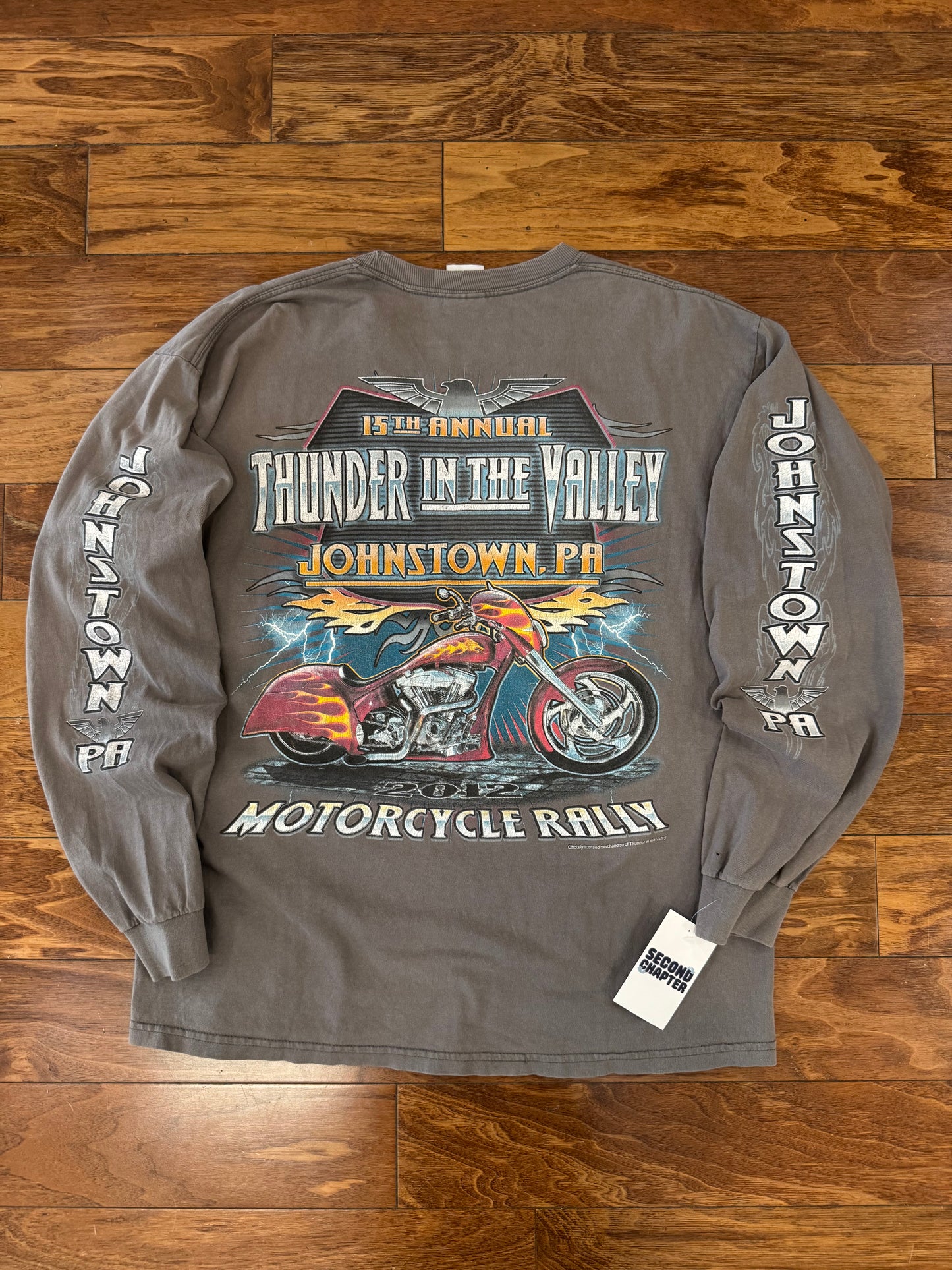 2012 Motorcycle Rally Johnstown, PA Biker Rally Long-Sleeve Shirt (L)