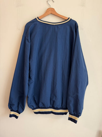 90s University of Pittsburgh Navy Spell Out Windbreaker (XXL)