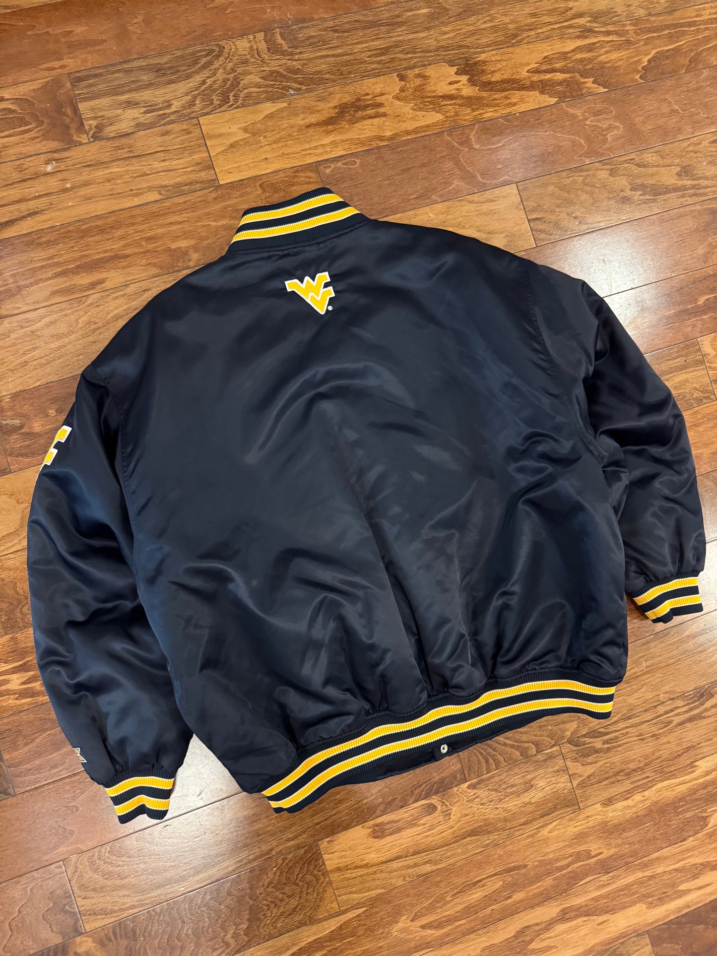 90s West Virginia University (WVU) Vintage Colosseum Satin Jacket (XXL)