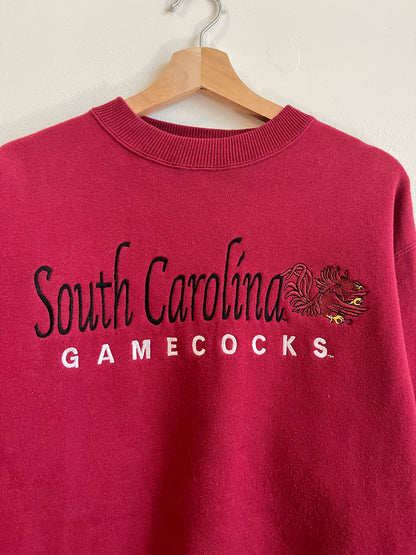 90s USC South Carolina Gamecocks Champs Embroidered Crewneck (L)