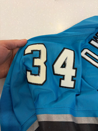 00s Carolina Panthers DeAngelo Williams Blue Stitched Flawed Jersey (XL)
