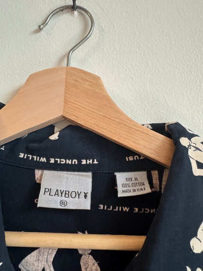 00s Playboy SS AOP Button Up Shirt (XL)