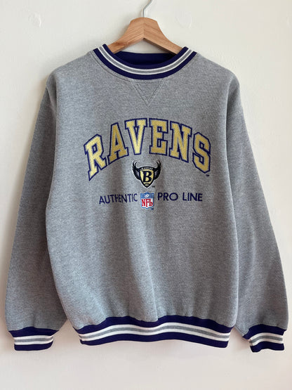 90s Baltimore Ravens NFL Pro Line Logo Athletic Crewneck (M)