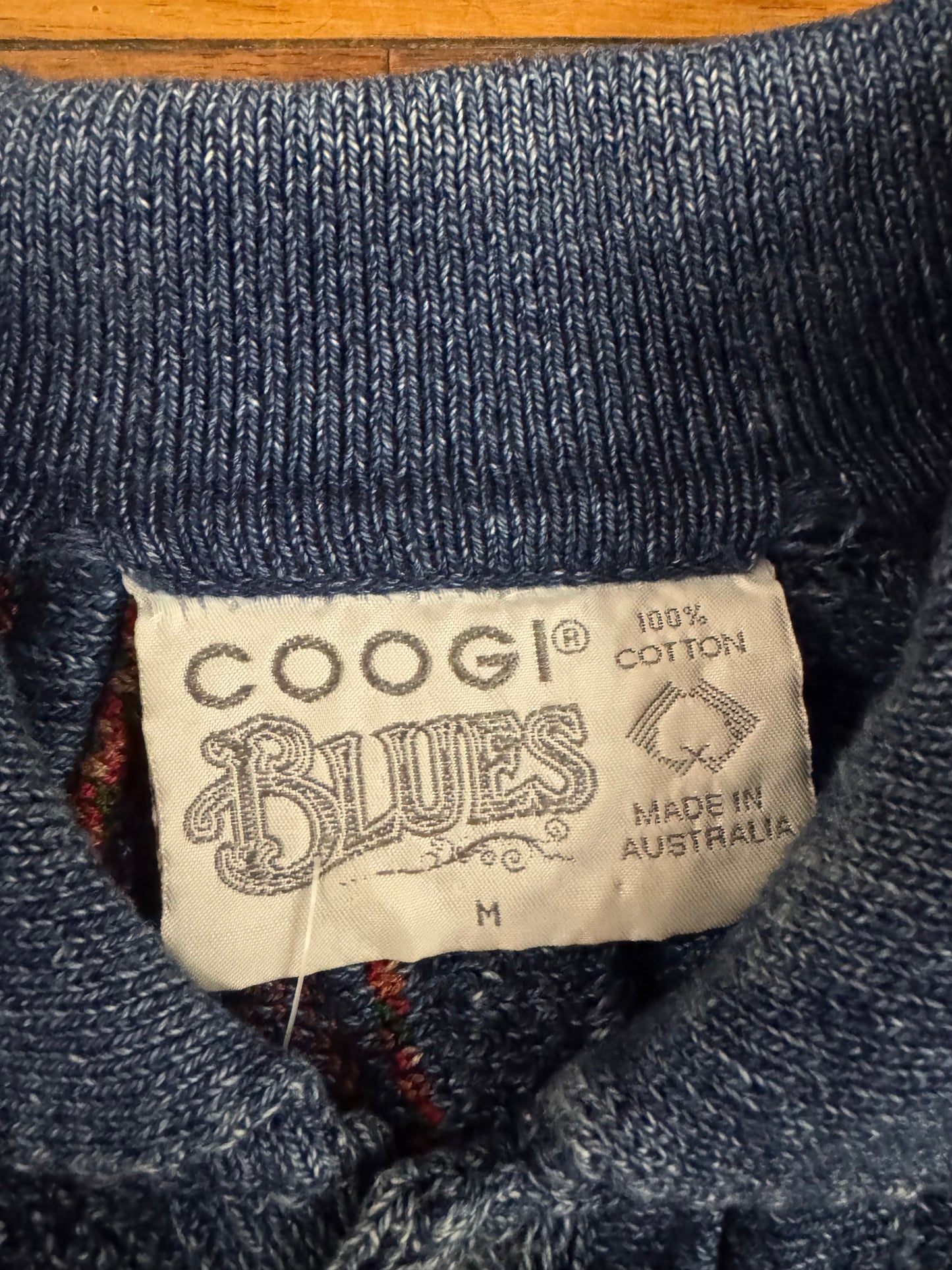 90s Coogi Blues Rare 3D Knit Sweater (M)