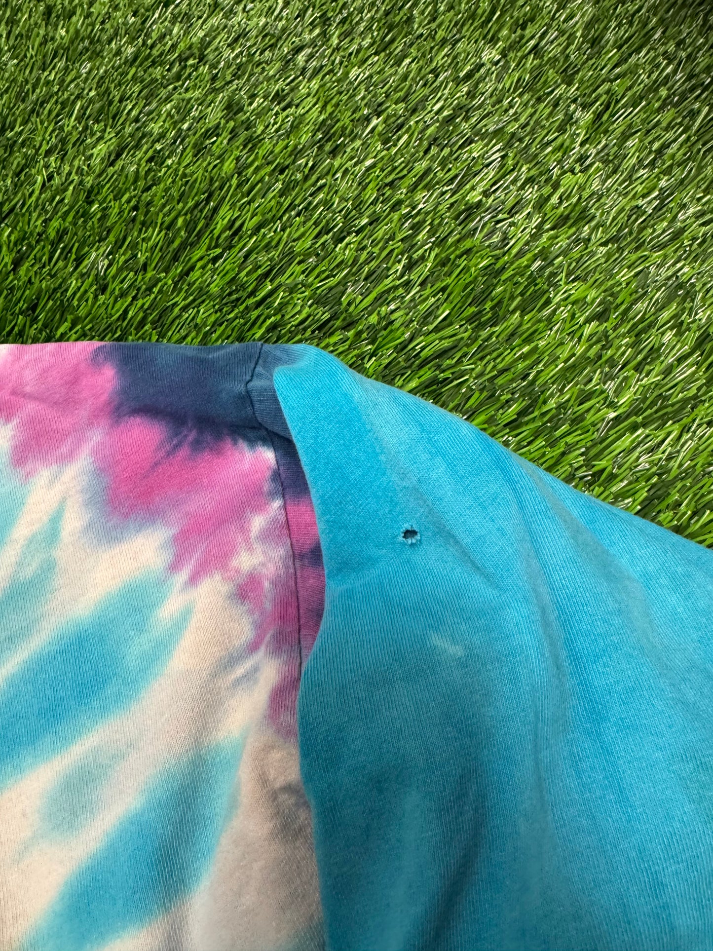 1995 Grateful Dead "Skeleton & Roses" Vintage Band Tie Dye Long Sleeve (XL)