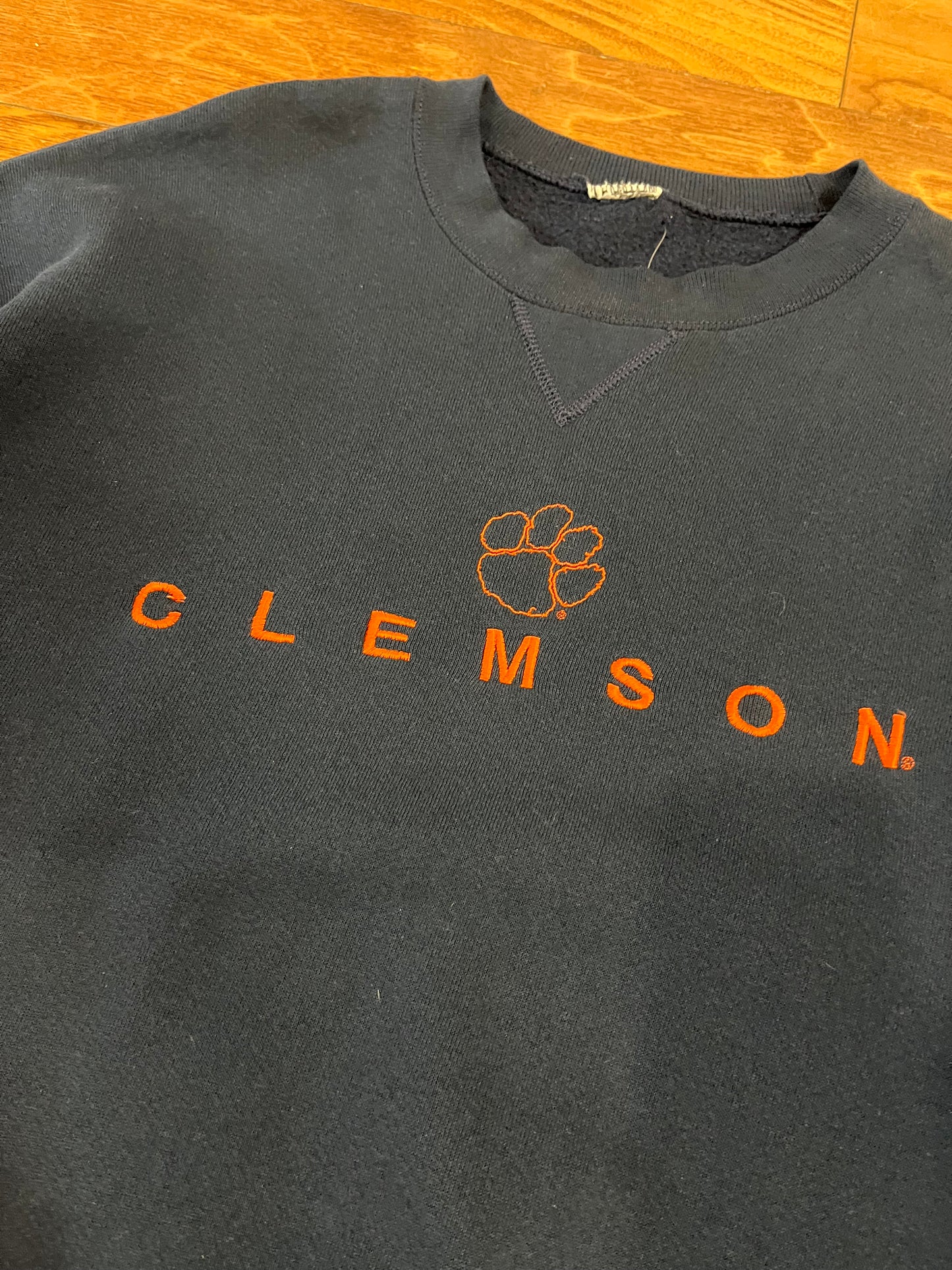 00s Clemson Embroidered Navy Crewneck (XL)