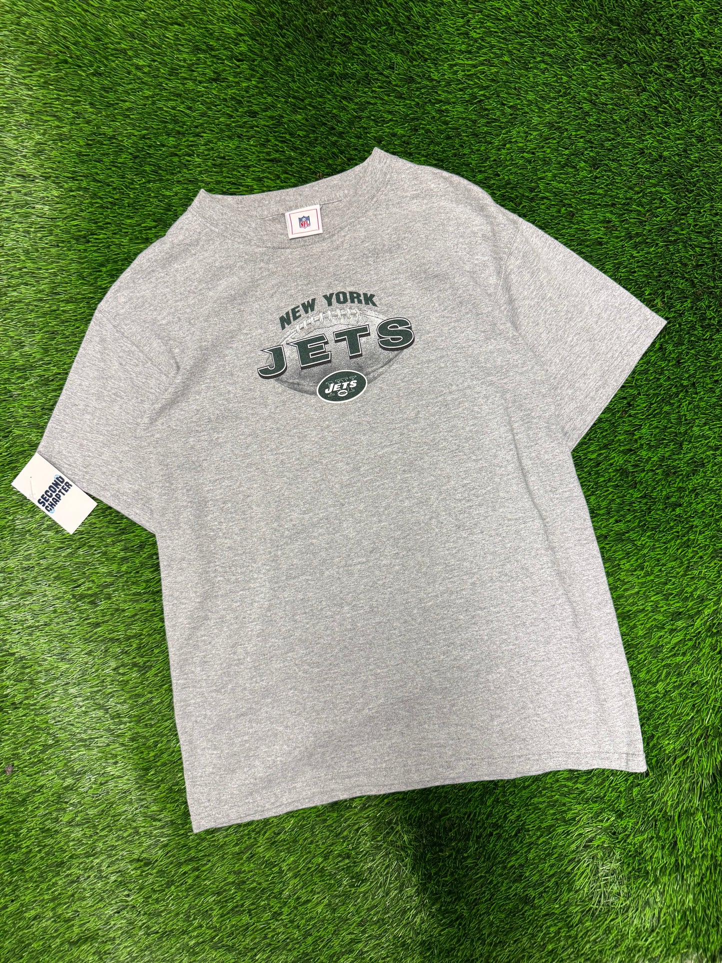 00s NY Jets Grey Essentials Tee (L)