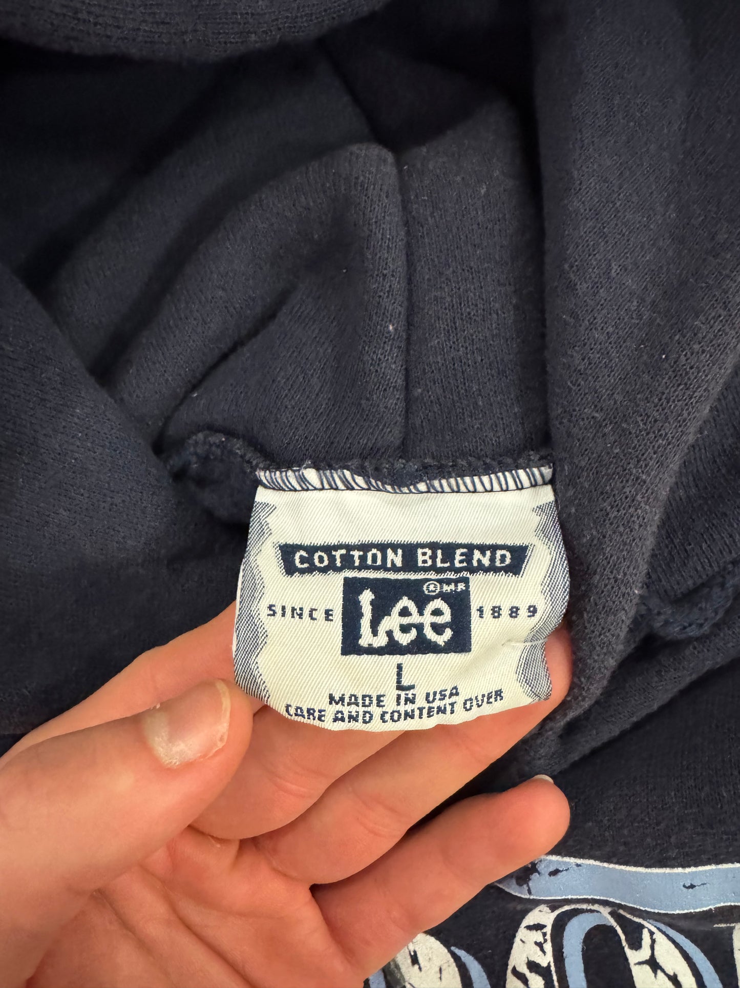 90s University of North Carolina (UNC) Vintage Lee Faded Hoodie (L)