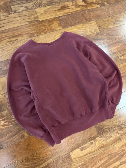 00s Champion Reverse Weave Essential Maroon Crewneck (XL)