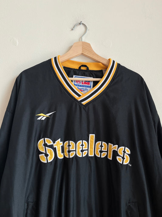 90s Pittsburgh Steelers Reebok Pullover Windbreaker (XL)