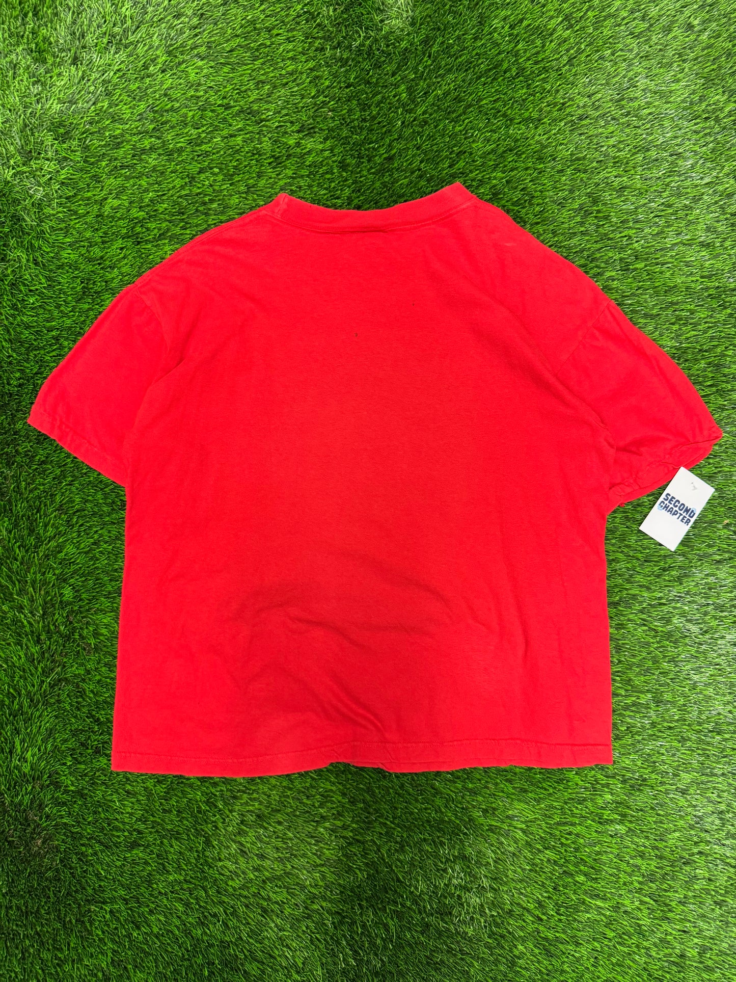 90s Nebraska Cornhuskers College University Mascot Spell Out Vintage Tee (L)