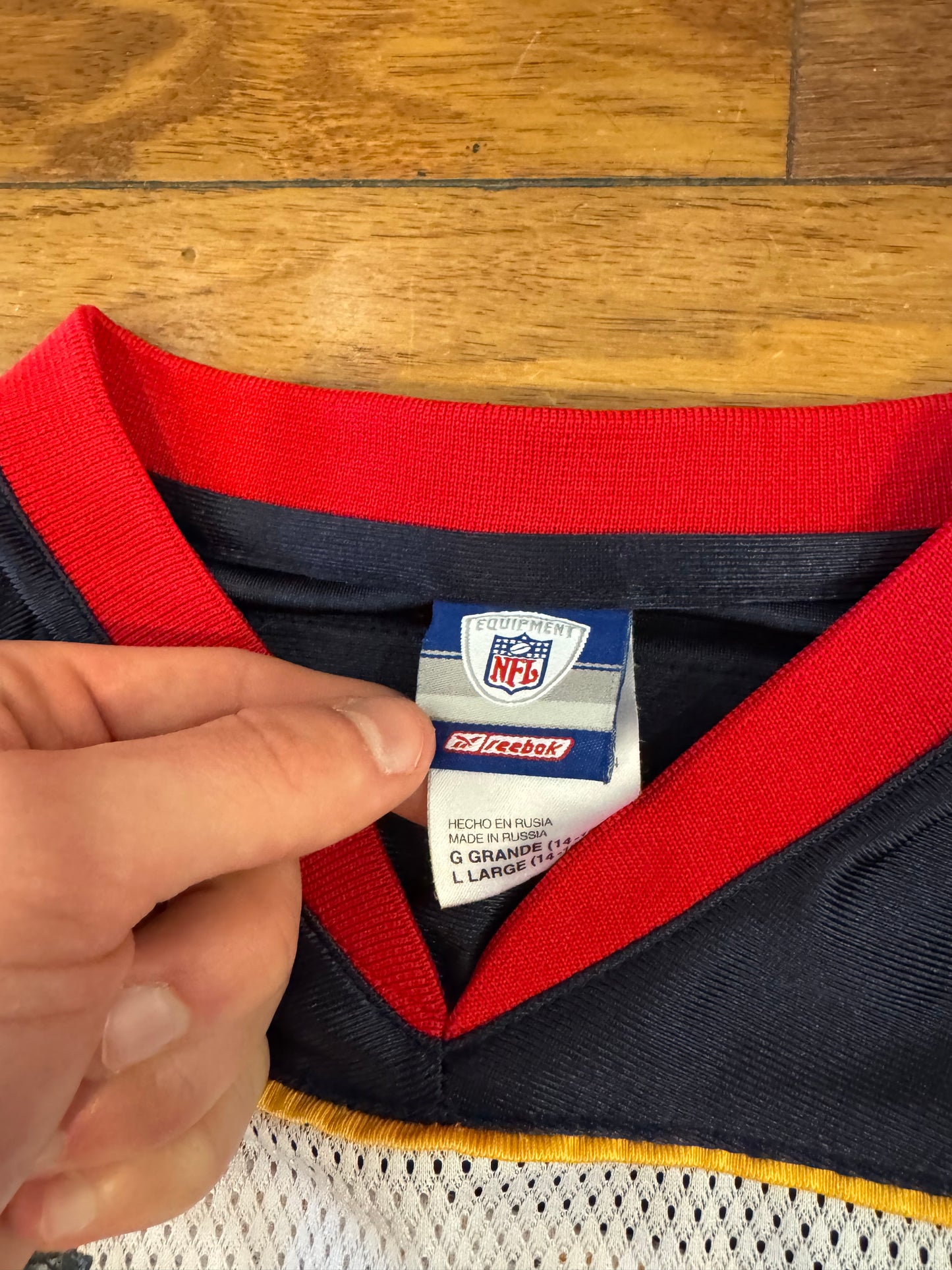 2003 Carolina Panthers Jake Delhomme Super Bowl Jersey (Youth L)
