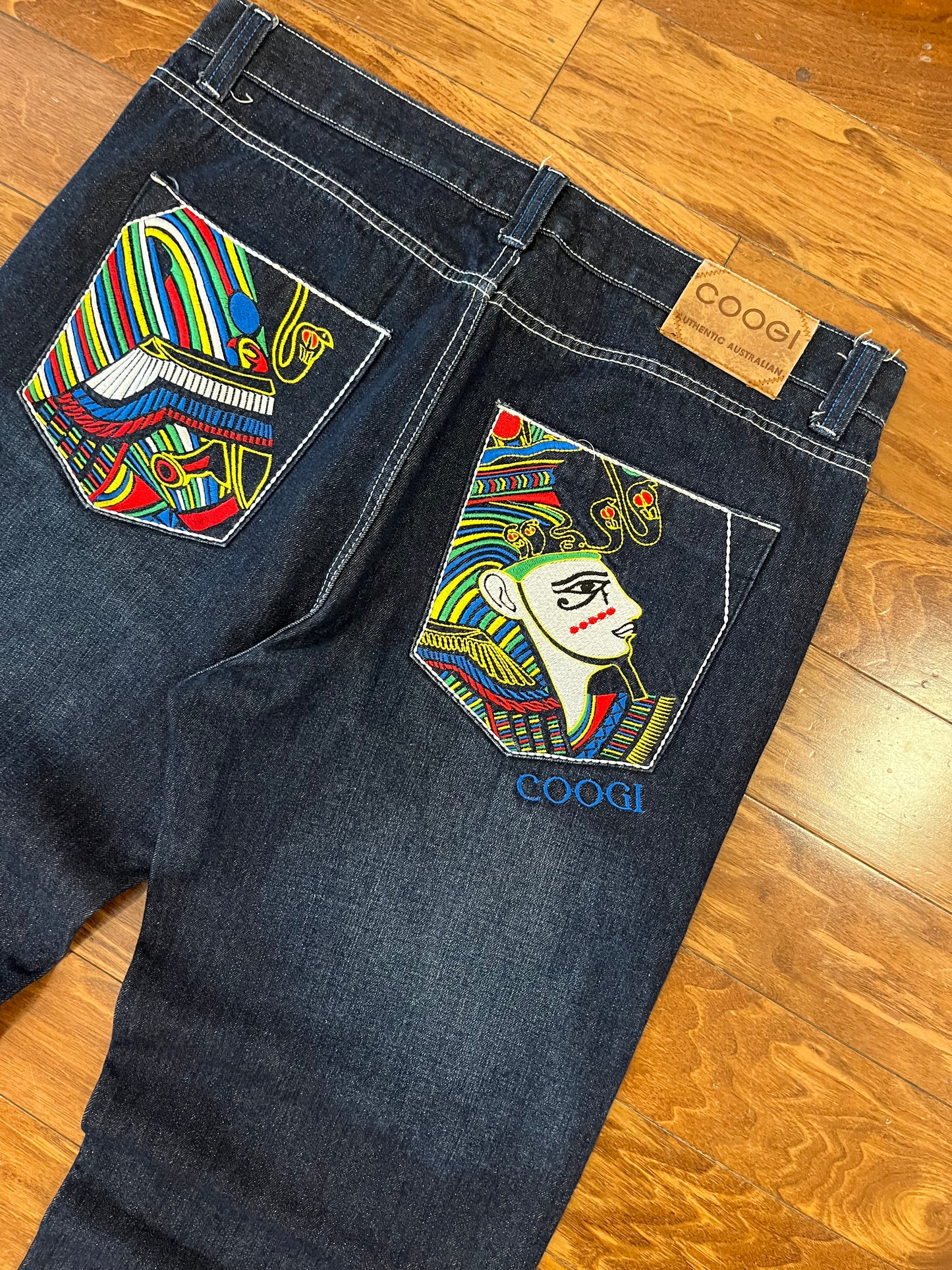 00s Coogi Egyptian Embroidered Jeans (38 x 34)