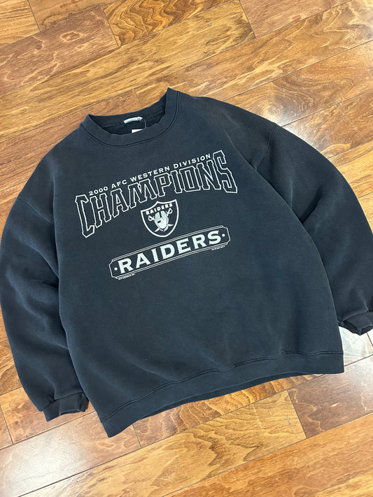 2000 Raiders AFC Division Champions Crewneck (L)