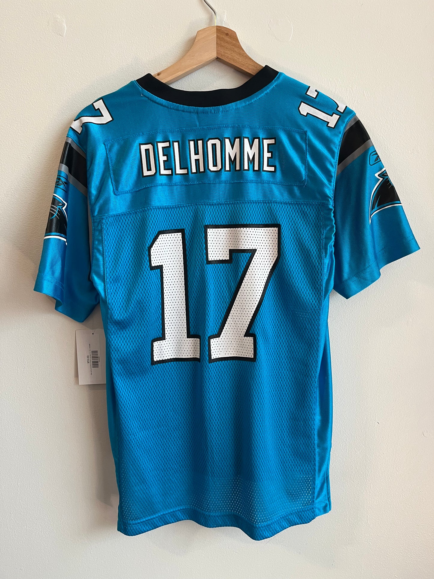 00s Carolina Panthers Jake Delhomme Blue Reebok Jersey (Youth L)