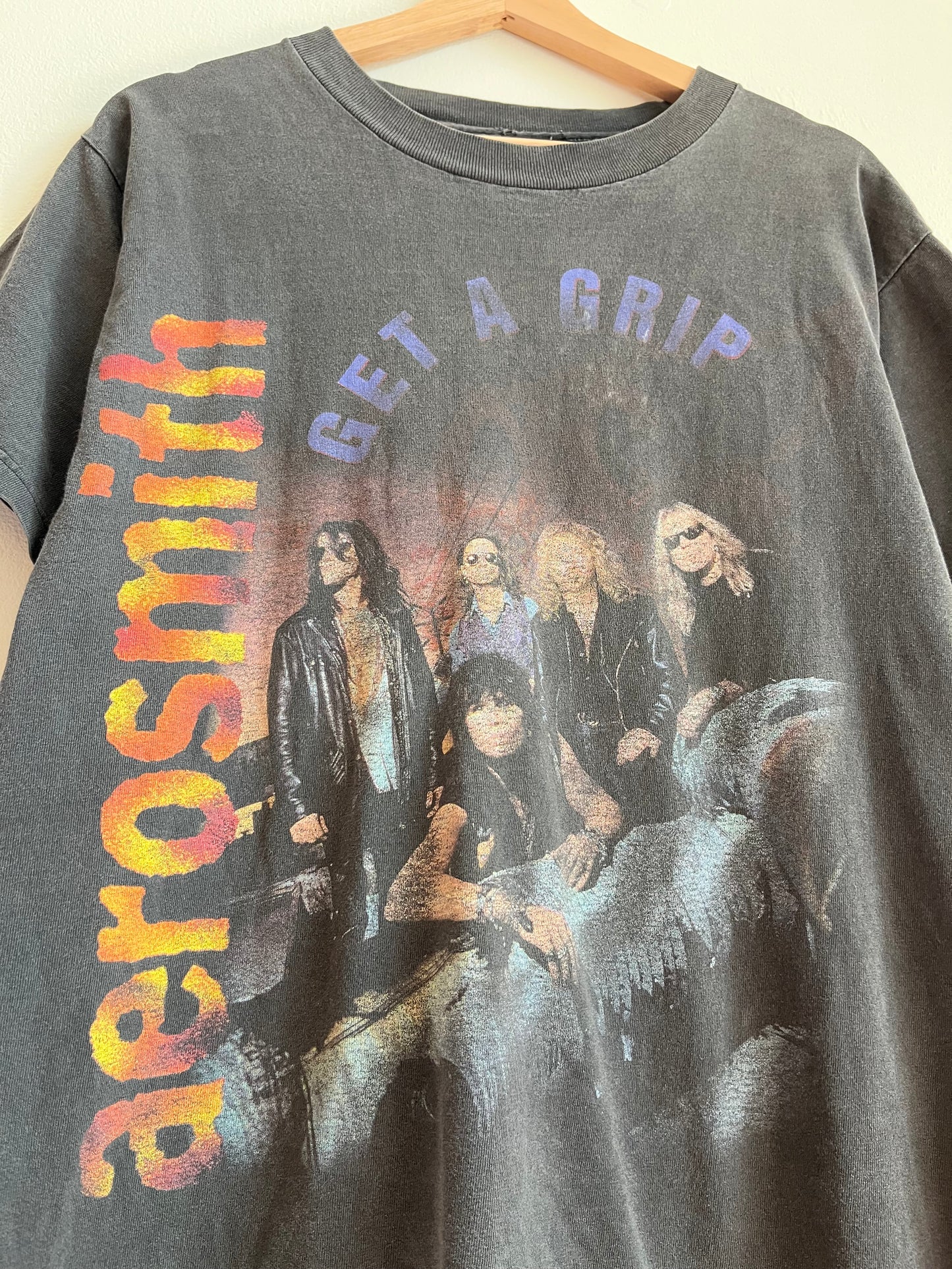00s Aerosmith "Get A Grip" Faded Music Band Tee (L)