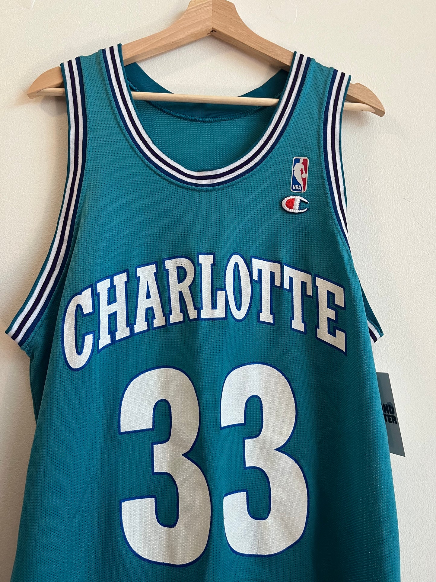 1990s Charlotte Hornets Alanzo Mourning Champion Jersey (M)