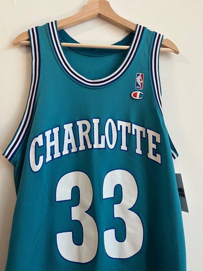 1990s Charlotte Hornets Alanzo Mourning Champion Jersey (M)