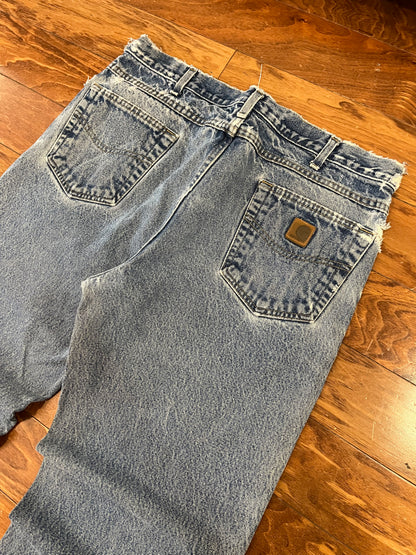 2008 Carhartt Distressed Blue Jeans (36 x 32)