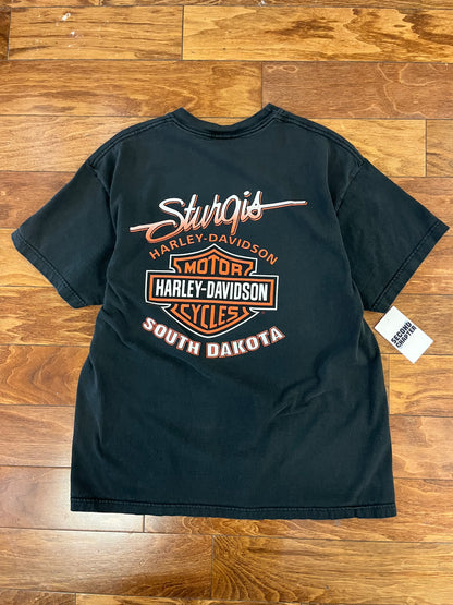 2004 Harley Davidson Sturgis Flames Graphic Tee (L)
