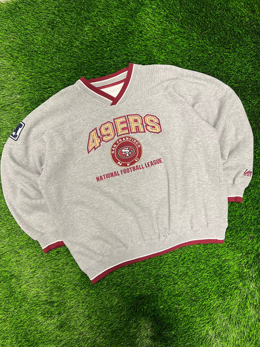 90s San Francisco 49ers Embroidered Crewneck (XL)