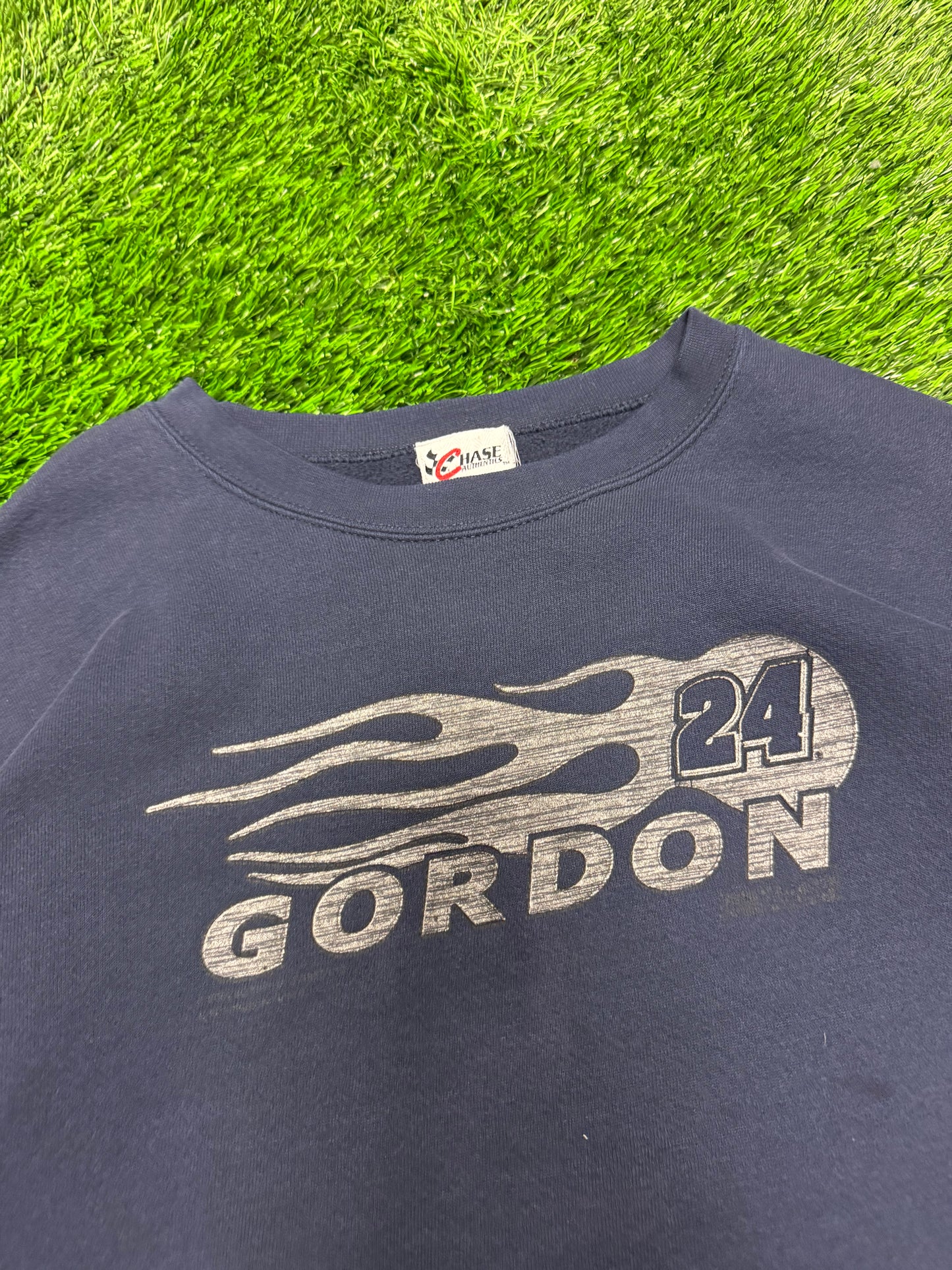 00s Jeff Gordon #24 Vintage Nascar Flames Crewneck (XL)