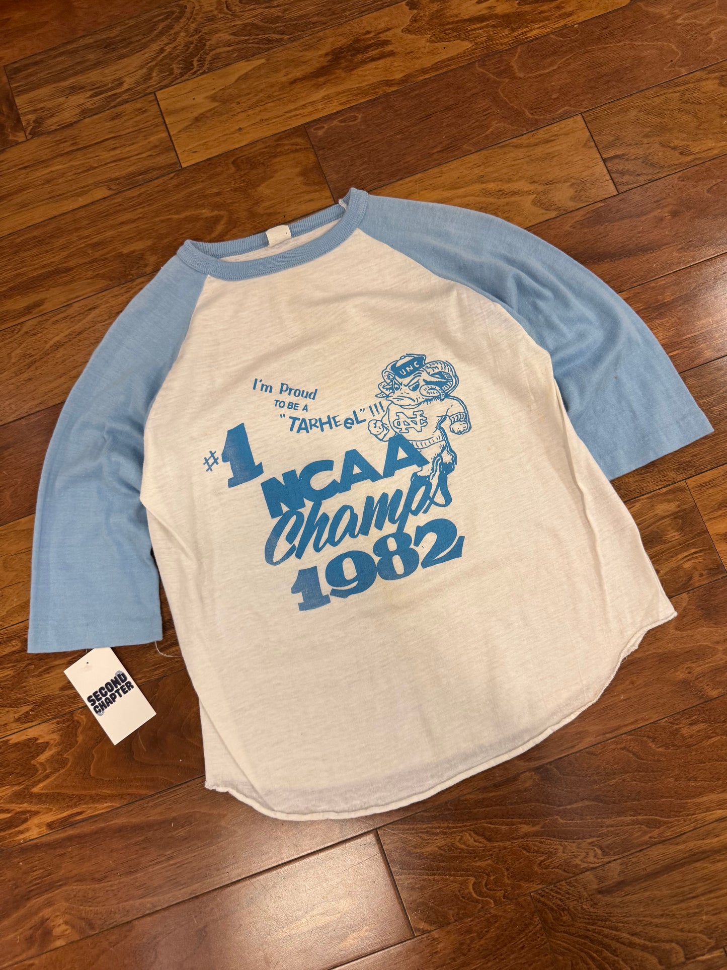 1982 UNC Tar Heels 1/4th Sleeve Vintage Shirt (S)