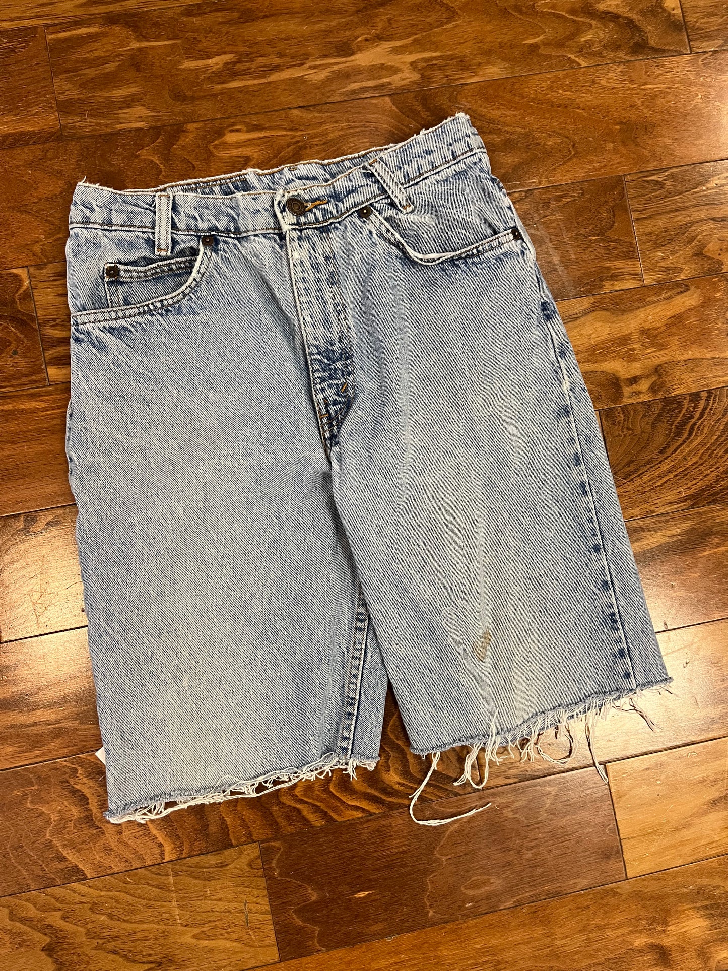 90s Levi's Student Vintage Orange Tab Distressed Light Wash Jeans (28)