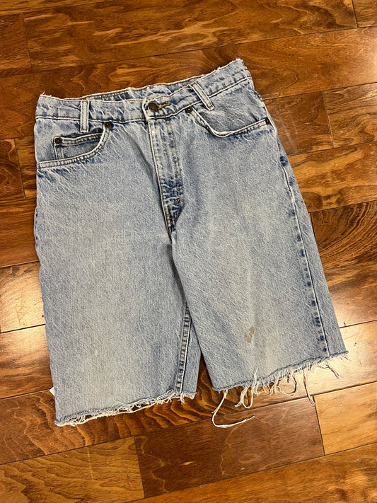 90s Levi's Student Vintage Orange Tab Distressed Light Wash Jeans (28)