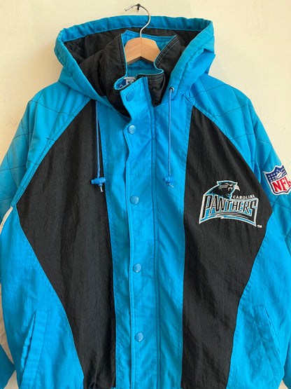 90s Carolina Panthers Starter Pro Line Blue Puffer Jacket (M)