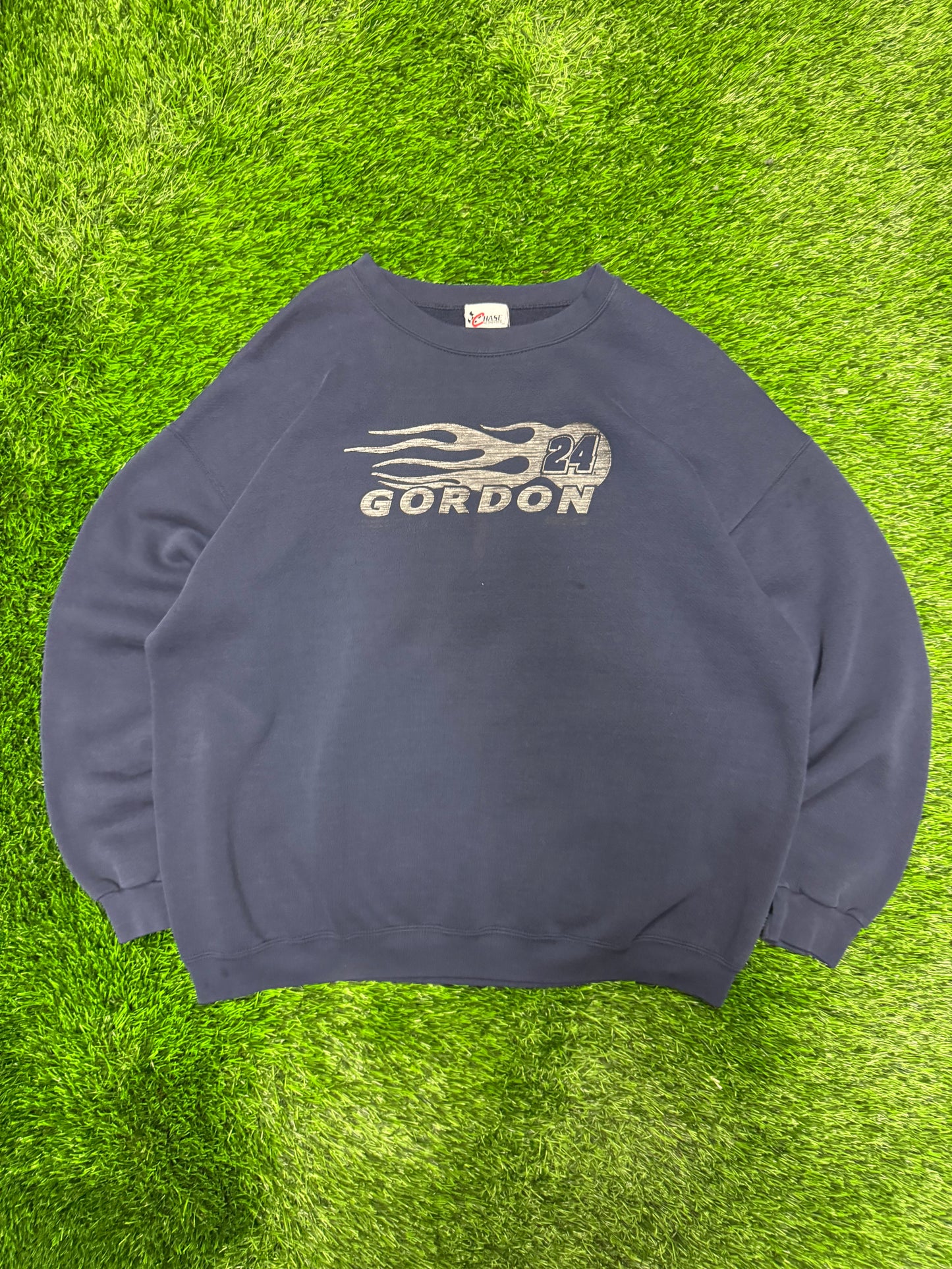 00s Jeff Gordon #24 Vintage Nascar Flames Crewneck (XL)