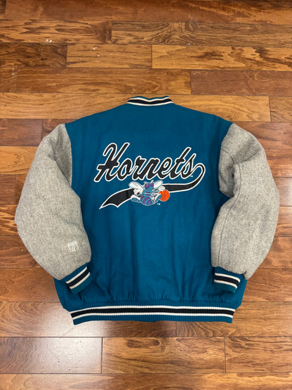 90s Charlotte Hornets Logo 7 Varsity Jacket (L)