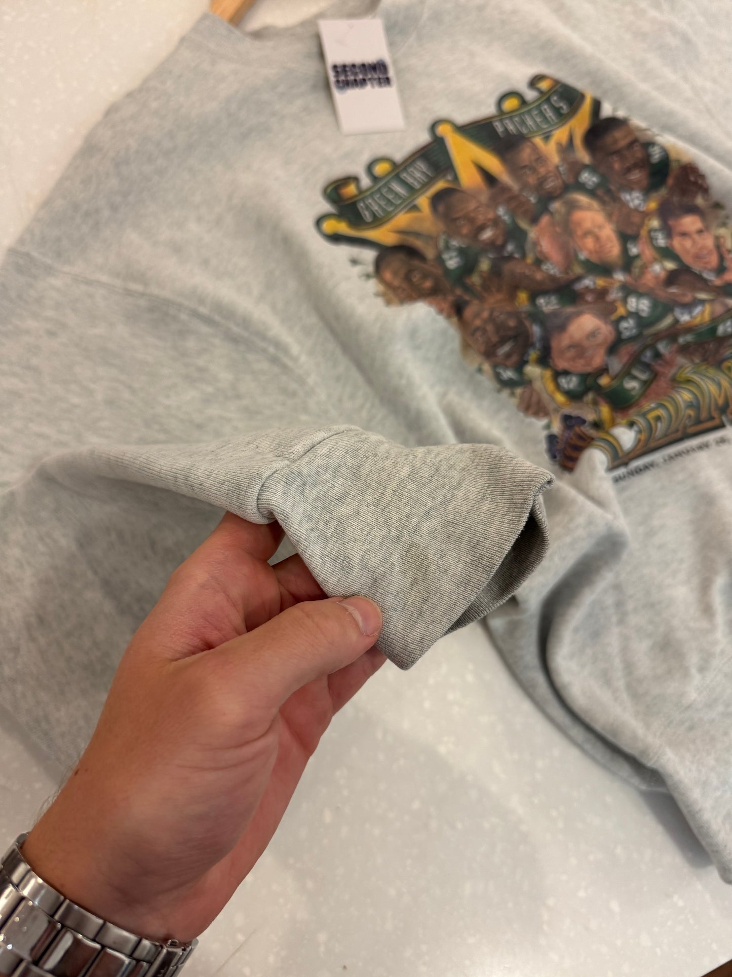1997 Green Bay Packers Caricature Graphic Crewneck (XL)