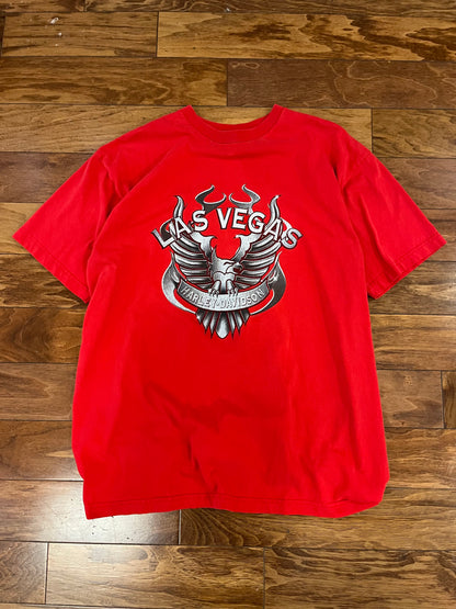 2001 Harley Davidson Las Vegas Red Tee (XL)