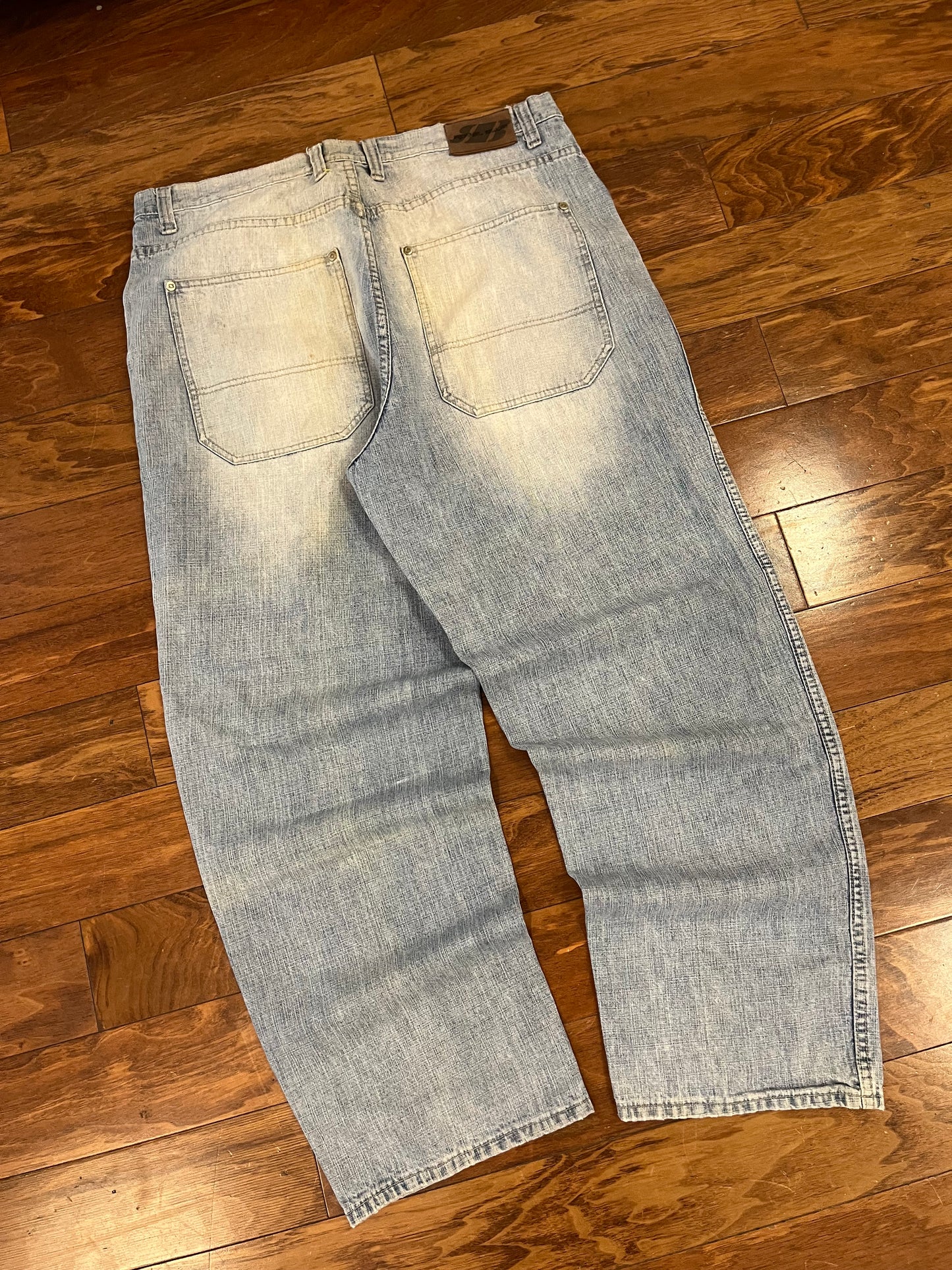 00s Royal Blue Baggy Blue Jeans (36 x 32)