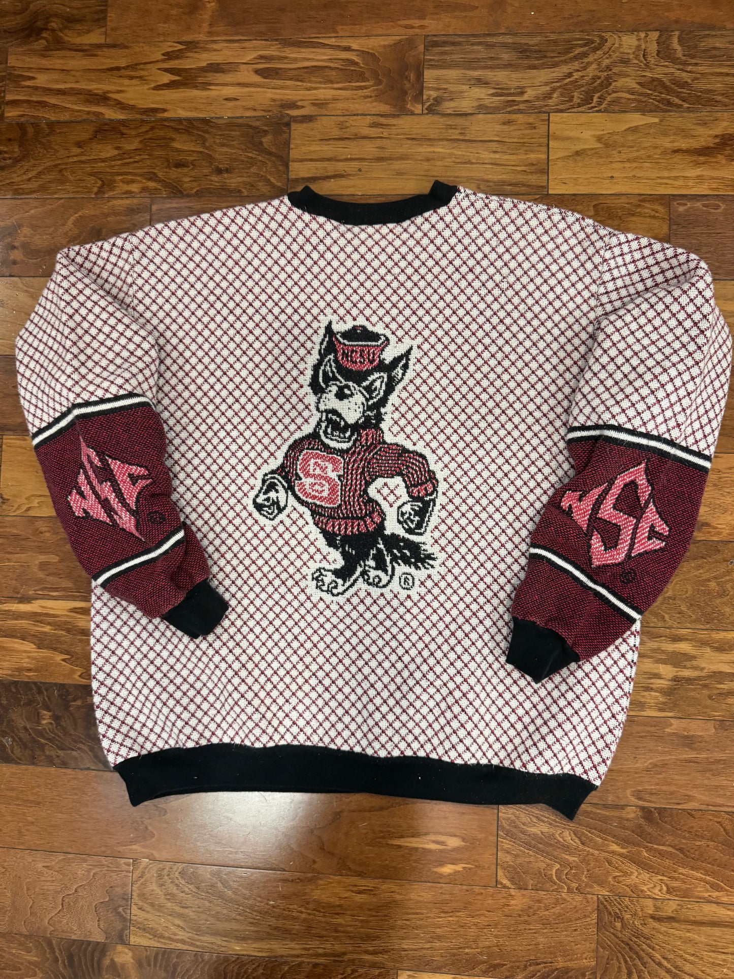 80s NC State University (NCSU) Rare Knit Sweater (XL)