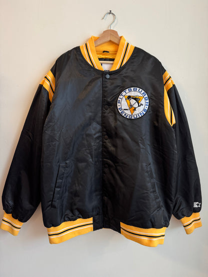 00s Pittsburgh Penguins Starter Satin Jacket (XXL)