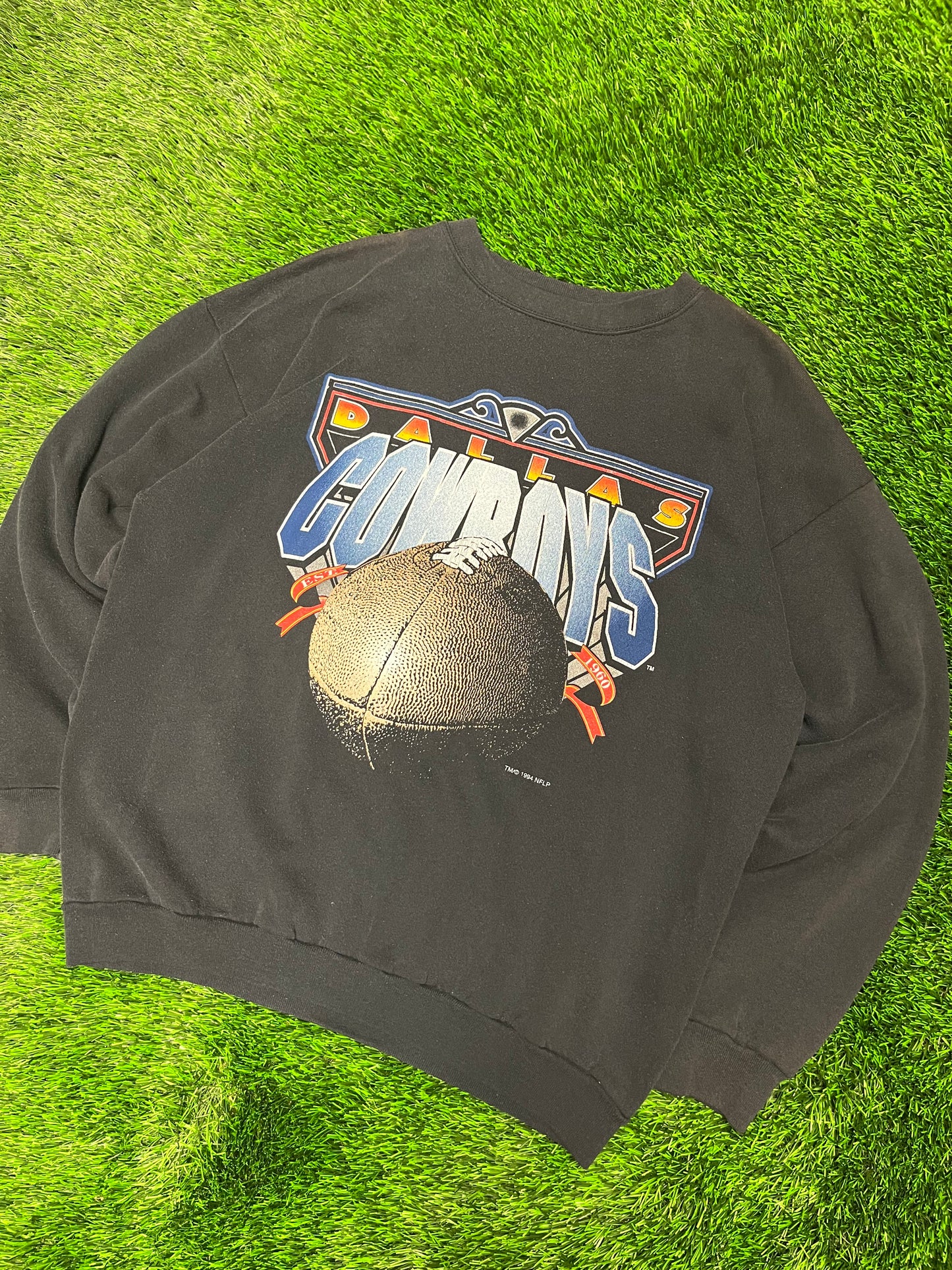 1994 Dallas Cowboys Spell Out Graphic Crewneck (L)