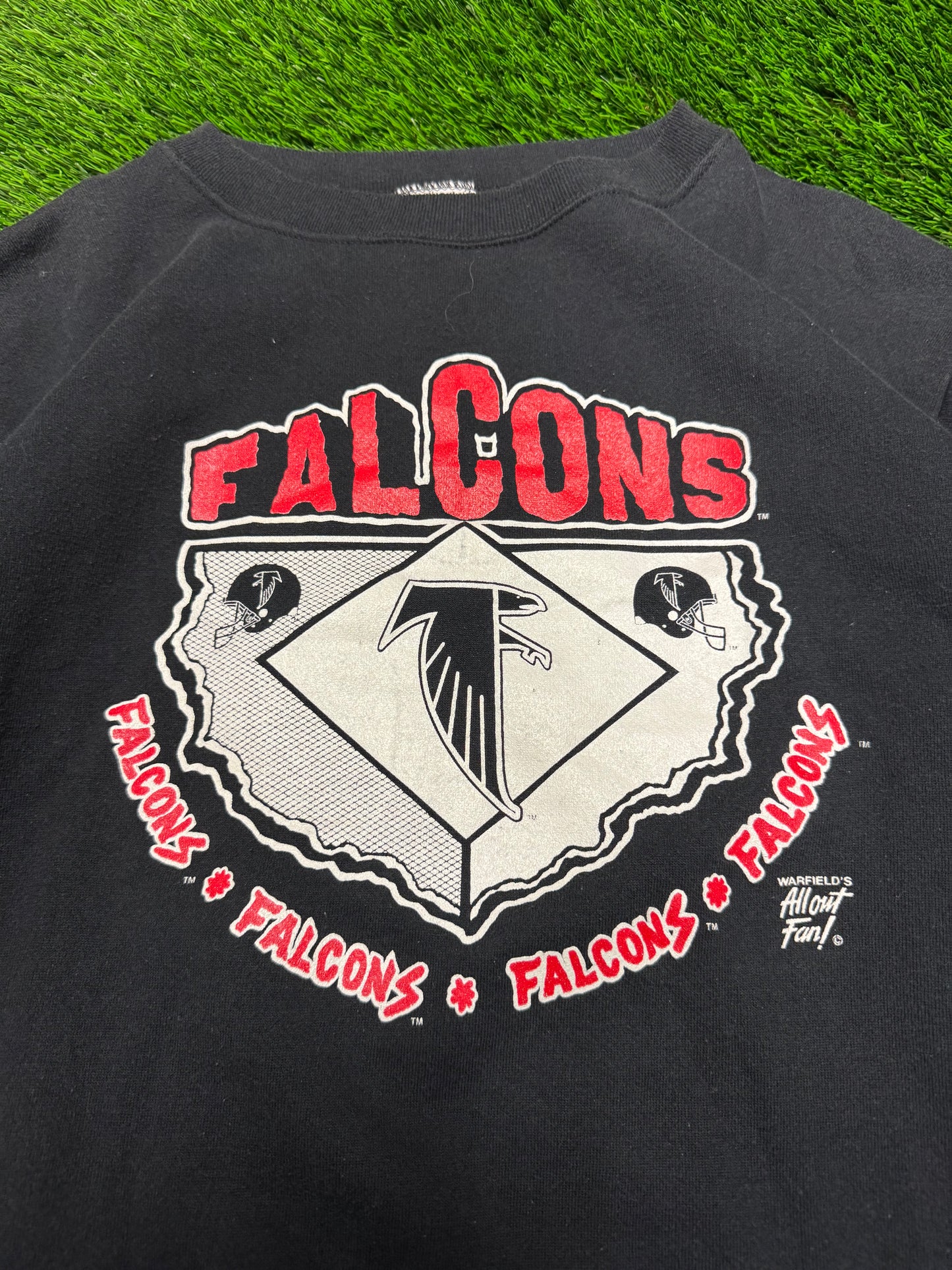 90s Atlanta Falcons Spell Out Crewneck (L)