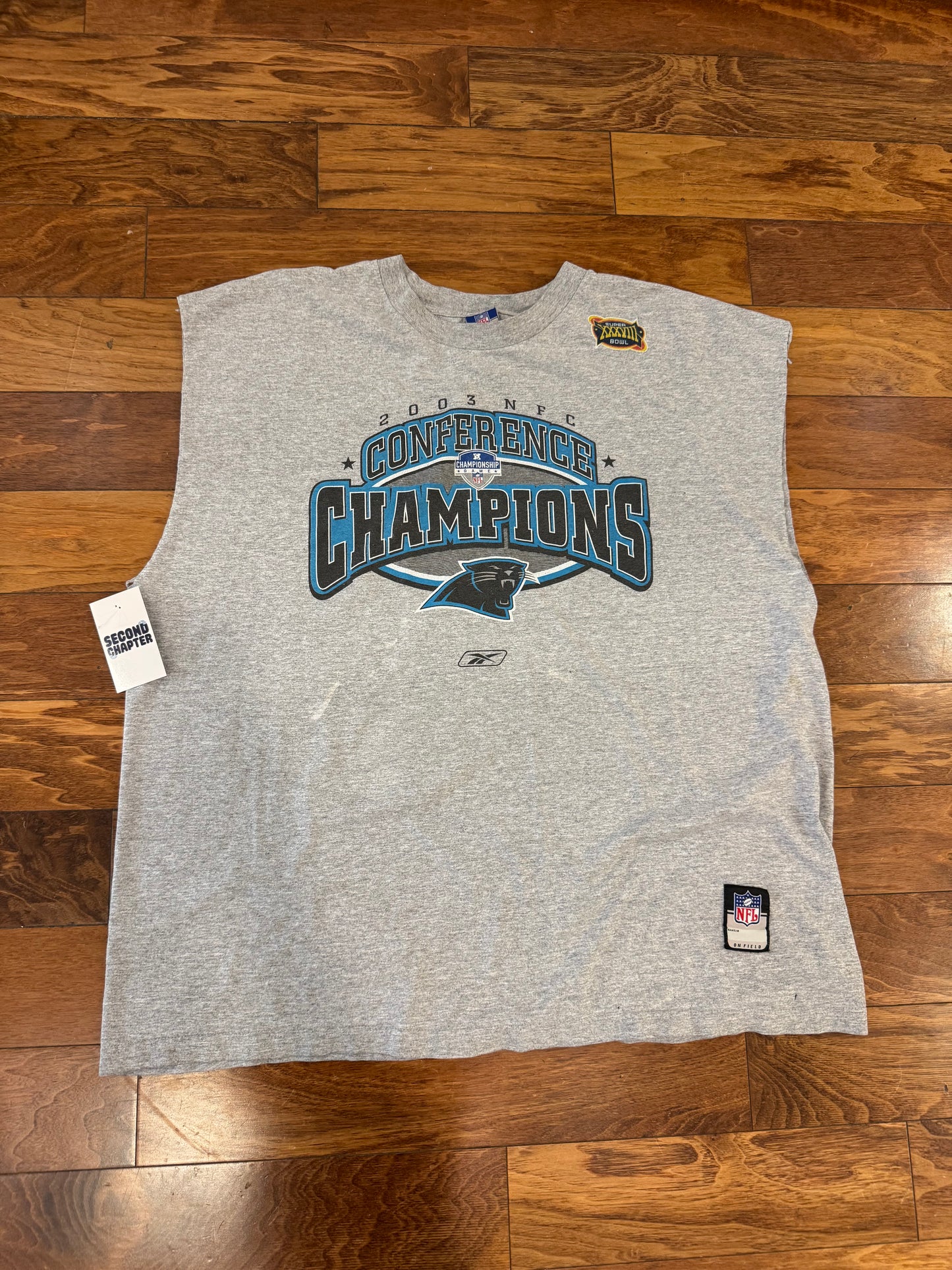 2003 Carolina Panthers Champions Sleeveless Tee (XXL)