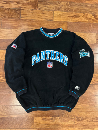 90s Carolina Panthers Fleece Inaugural Patch Crewneck (XL)